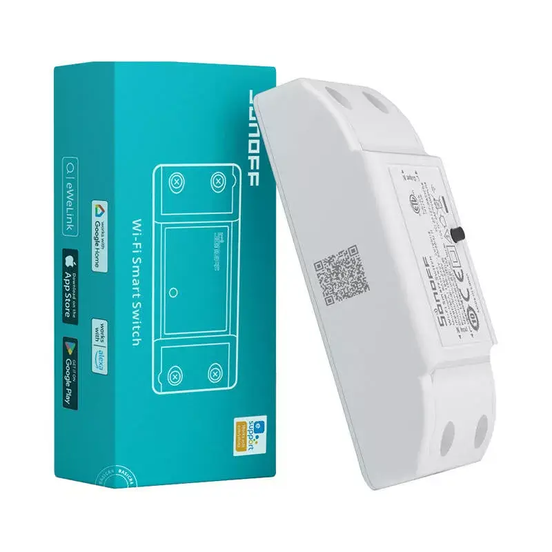 Interruptor inteligente Sonoff BASICR4 10A ESP32 — módulo de relé Wi‑Fi para automação residencial