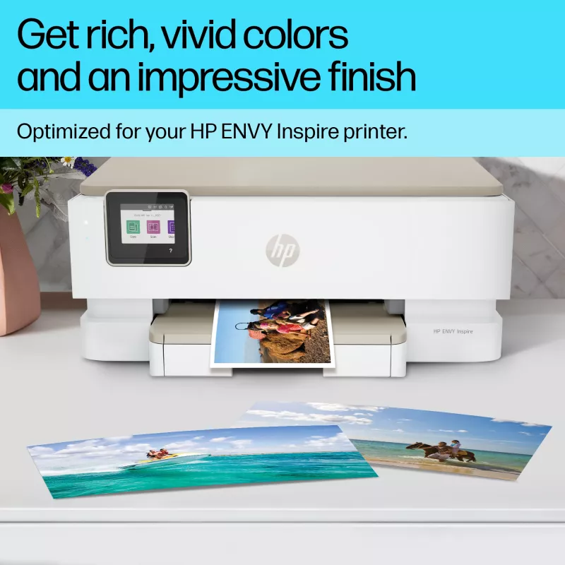 HP 49V51A Advanced papel fotográfico brilhante, 4 x 12 polegadas (102 x 305 mm), 250 g/m², 65 lb, 10,5 mil, 10 folhas