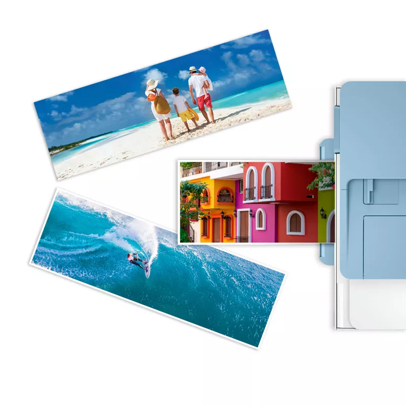 HP 49V51A Advanced papel fotográfico brilhante, 4 x 12 polegadas (102 x 305 mm), 250 g/m², 65 lb, 10,5 mil, 10 folhas