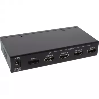 Splitter de parede de vídeo InLine DisplayPort para HDMI 2x2 1 IN 4 OUT 4K UltraHD