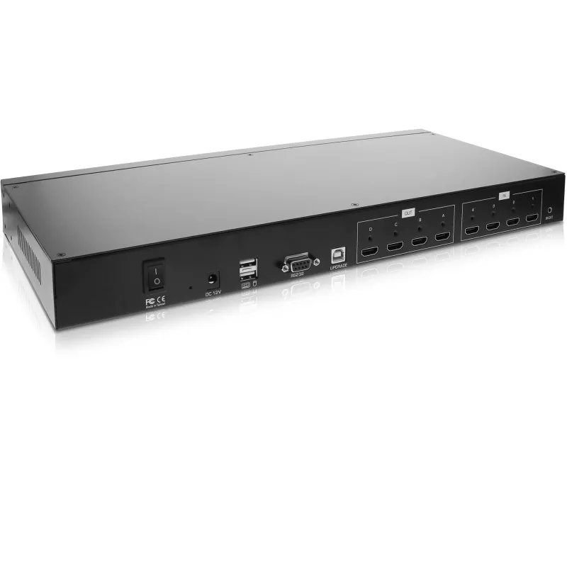 Comutador de matriz HDMI multi-view InLine 4x4 4 IN 4 OUT parede de vídeo FullHD
