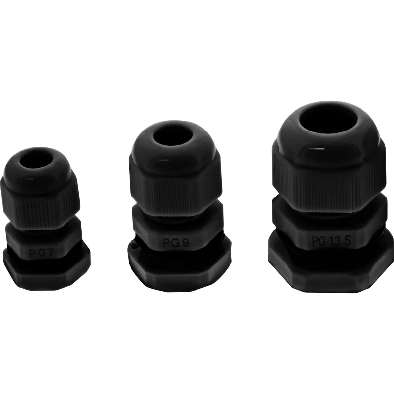InLine 44010B bucim de cabo PG 7, IP68, 3,5-6 mm, nylon com vedação de neopreno, 10 unid., preto