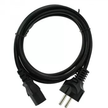 Cabo de alimentação InLine, CEE 7/7 reto / conector macho IEC C13 de 3 pinos, preto, 5m