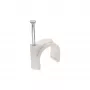 Fixador de cabo redondo InLine 44020B 8 mm branco 100 unid.