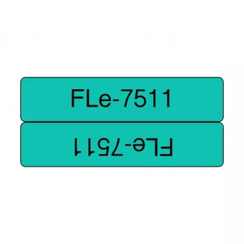 Fita de etiquetagem Brother FLE-7511 preto sobre verde