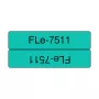 Fita de etiquetagem Brother FLE-7511 preto sobre verde
