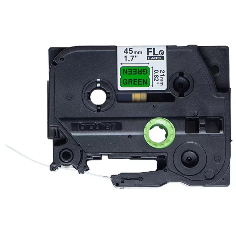 Fita de etiquetagem Brother FLE-7511 preto sobre verde