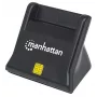 Manhattan 102025 leitor de cartões Smart/SIM USB-A, 480 Mbps (USB 2.0), de secretária, vertical