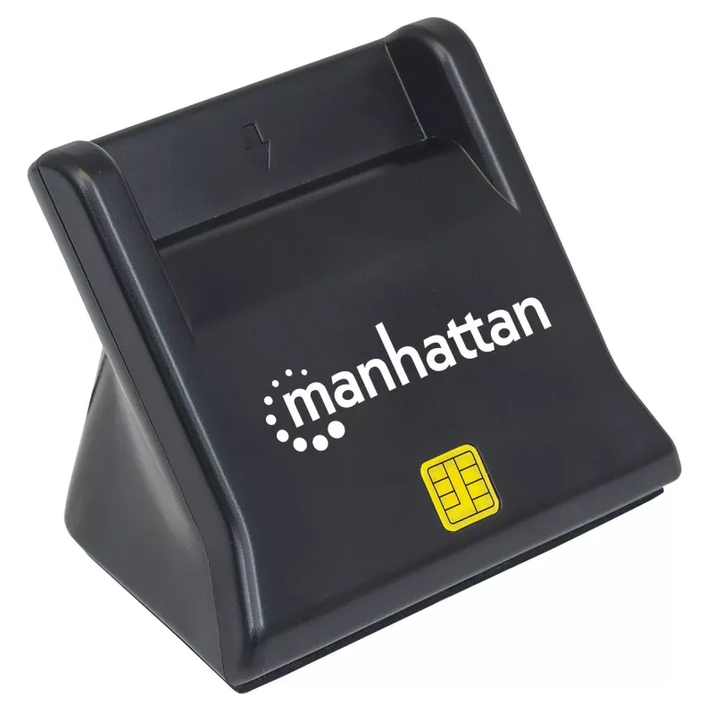 Manhattan 102025 leitor de cartões Smart/SIM USB-A, 480 Mbps (USB 2.0), de secretária, vertical