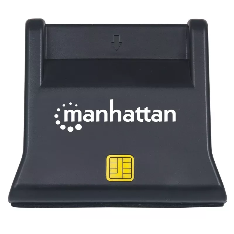 Manhattan 102025 leitor de cartões Smart/SIM USB-A, 480 Mbps (USB 2.0), de secretária, vertical