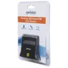 Manhattan 102025 leitor de cartões Smart/SIM USB-A, 480 Mbps (USB 2.0), de secretária, vertical