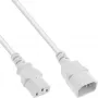 Extensão de cabo de alimentação InLine, C13 / C14, branco, 0,75 m