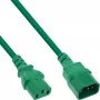 Extensão de cabo de alimentação InLine, C13 / C14, verde, 2 m