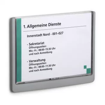 Suporte de sinalização Durable 486637 A5 plástico grafite