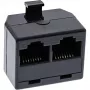 Rack distribuidor ISDN InLine 1x RJ45 macho / 2x RJ45 fêmea sem resistência de terminação