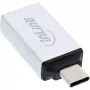 Adaptador USB 3.2 Gen.2 InLine, ficha USB-C para conector fêmea USB-A, prateado