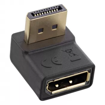 Adaptador DisplayPort InLine, ficha / conector fêmea DisplayPort, angulado para cima