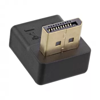 Adaptador DisplayPort InLine, ficha / conector fêmea DisplayPort, angulado para cima