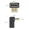 Adaptador DisplayPort InLine, ficha / conector fêmea DisplayPort, angulado para cima
