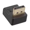 Adaptador DisplayPort InLine, ficha / conector fêmea DisplayPort angulado para baixo