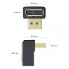 Adaptador DisplayPort InLine, ficha / conector fêmea DisplayPort angulado para baixo