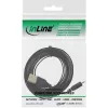Cabo plano Micro-USB 2.0 InLine USB A / Micro-B, preto / dourado, 0,5 m