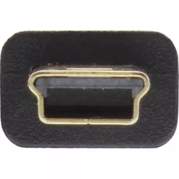 Cabo plano USB 2.0 InLine ficha USB Type-A / ficha Mini-B 5 pinos preto/dourado 5 m