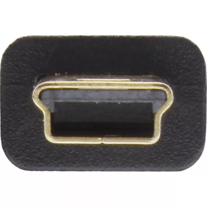 Cabo plano USB 2.0 InLine ficha USB Type-A / ficha Mini-B 5 pinos preto/dourado 5 m
