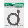 Cabo plano USB 2.0 InLine 31830F 3 m ficha Type-A ficha Mini-B 5 pinos preto/dourado