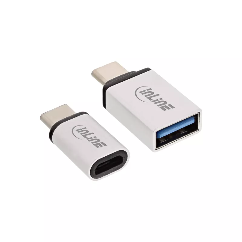 Conjunto de adaptadores USB-C InLine 35809 USB-C macho para Micro-USB fêmea USB3.0 A fêmea