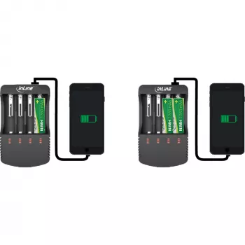 Carregador InLine para baterias de lítio e NiCd+NiMH, 1 unid.