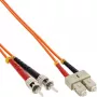 Cabo de fibra ótica duplex InLine SC/ST 50/125µm OM2 3 m