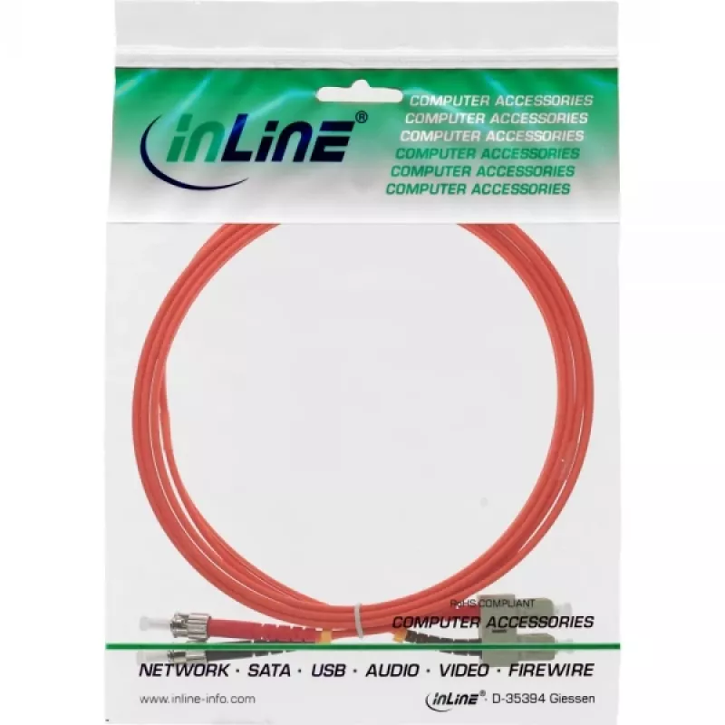 Cabo de fibra ótica duplex InLine SC/ST 50/125µm OM2 3 m