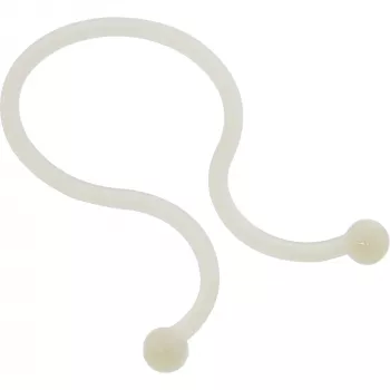 Abraçadeiras (Twist Ties) InLine 10–13 mm, natural/branco, embalagem de 100