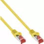 Cabo de rede S/FTP PiMF Cat.6 250MHz cobre isento de halogéneos amarelo 0,3 m