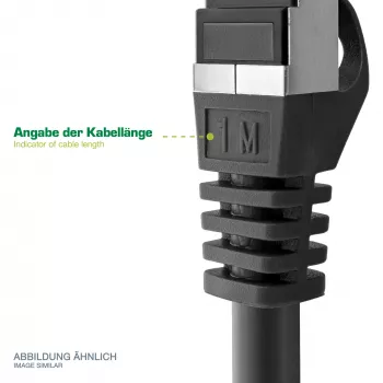 Cabo de rede S/FTP PiMF Cat.6 250MHz cobre isento de halogéneos amarelo 7,5 m