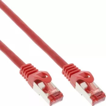 Cabo de rede InLine S/FTP PiMF Cat.6 250M Hz cobre isento de halogéneos vermelho 2m