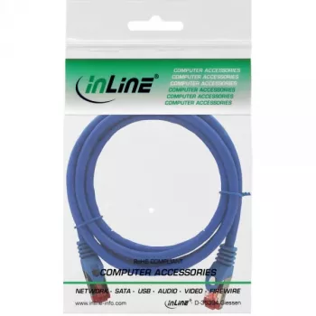 Cabo de rede InLine S/FTP PiMF Cat.6 250M Hz cobre isento de halogéneos azul 2 m