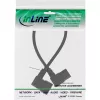 Cabo de alimentação InLine C13 / C14, preto, angular, 0,4 m