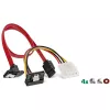 Conjunto de moldura de montagem HDD/SSD InLine com cabo SATA e de alimentação, angular, incl. parafusos