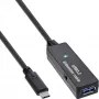 Extensão ativa USB 3.2 Gen.1 InLine, ficha USB-C para conector fêmea USB-A, 5 m