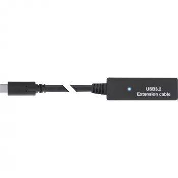 Extensão ativa USB 3.2 Gen.1 InLine, ficha USB-C para conector fêmea USB-A, 5 m