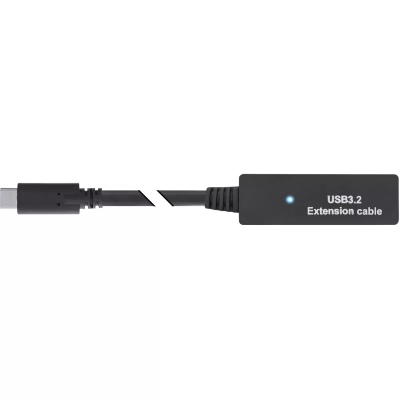 Extensão ativa USB 3.2 Gen.1 InLine, ficha USB-C para conector fêmea USB-A, 5 m