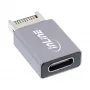 Adaptador USB 3.2 InLine, ficha interna USB-E de painel frontal para conector fêmea USB-C