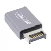 Adaptador USB 3.2 InLine, ficha interna USB-E de painel frontal para conector fêmea USB-C