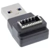 Adaptador USB 3.2 InLine, ficha USB-A para conector fêmea interno USB-E de painel frontal
