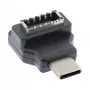 Adaptador USB 3.2 InLine, ficha USB-C para conector fêmea interno USB-E de painel frontal