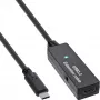 Extensão ativa USB 3.2 Gen.1 InLine, ficha USB-C para conector fêmea USB-C, 5m