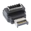 Adaptador USB 3.2 interno InLine, ficha de painel frontal USB-E para conector fêmea USB-E 90°