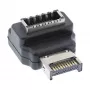 Adaptador USB 3.2 interno InLine, ficha de painel frontal USB-E para conector fêmea USB-E 90°